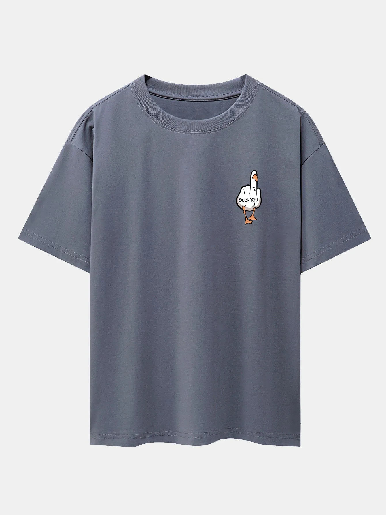 Duck You Print Drop Shoulder Oversize T-Shirt sold by Hoooyi product image thumbnail 4