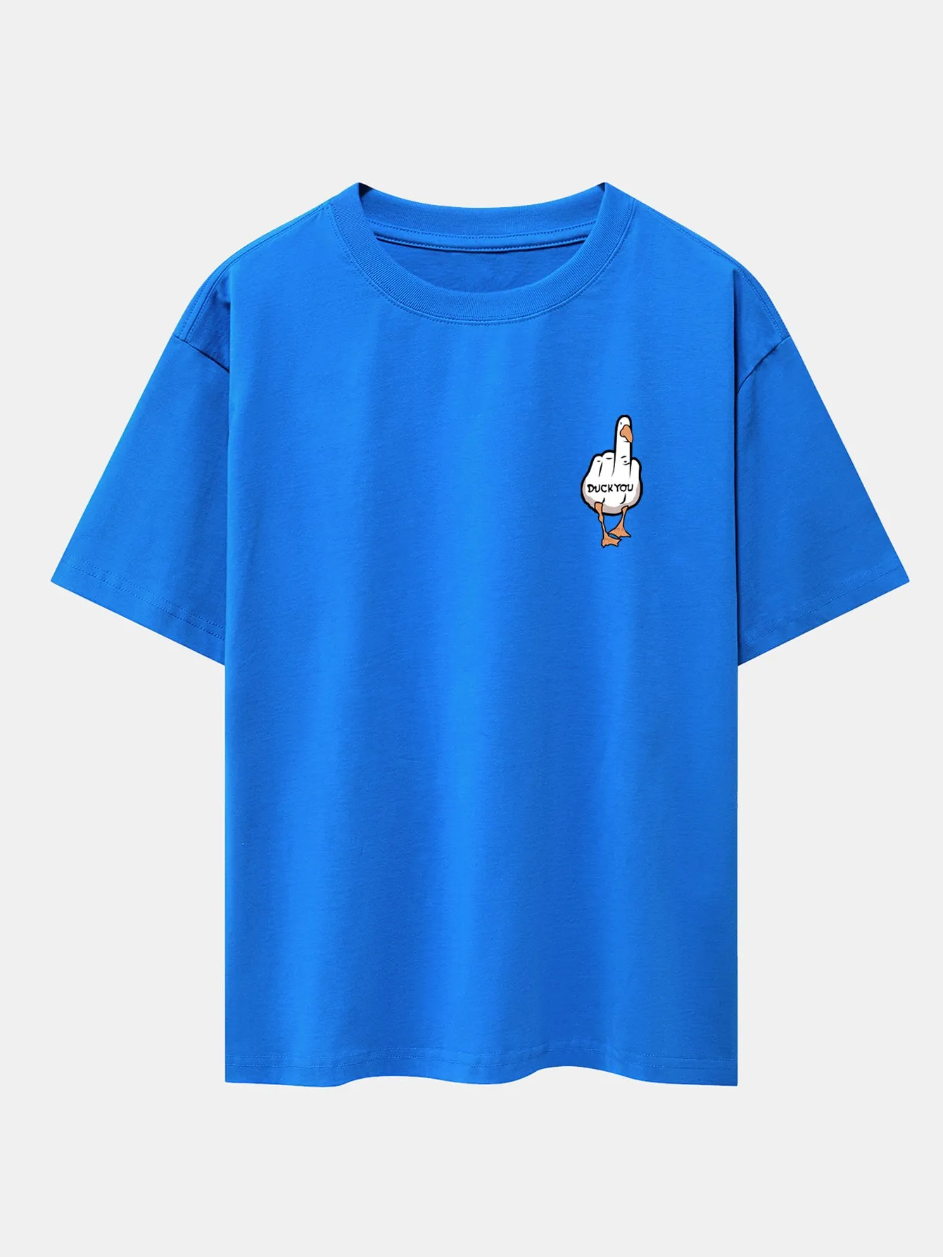 Duck You Print Drop Shoulder Oversize T-Shirt sold by Hoooyi product image thumbnail 5
