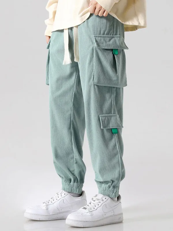 Corduroy Cargo Pants sold by Hoooyi
