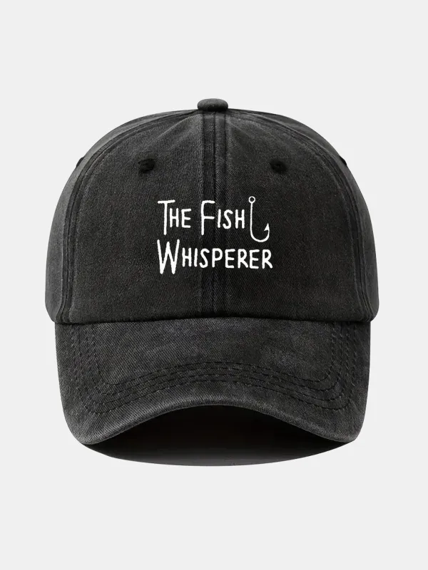 The Fish Whisperer Print Baseball Cap sold by Hoooyi