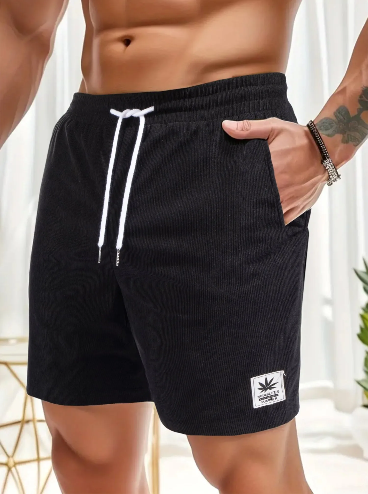 3 Pieces Corduroy Drawstring Shorts sold by Hoooyi product image thumbnail 5