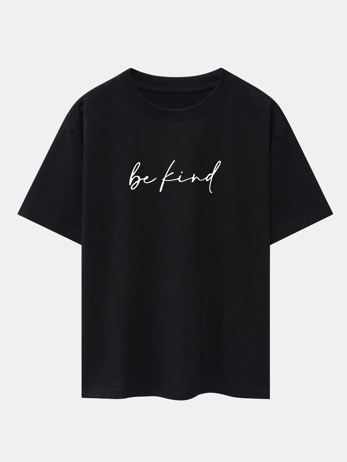 Be Kind Print Drop Shoulder Oversize T-Shirt sold by Hoooyi product image thumbnail 2