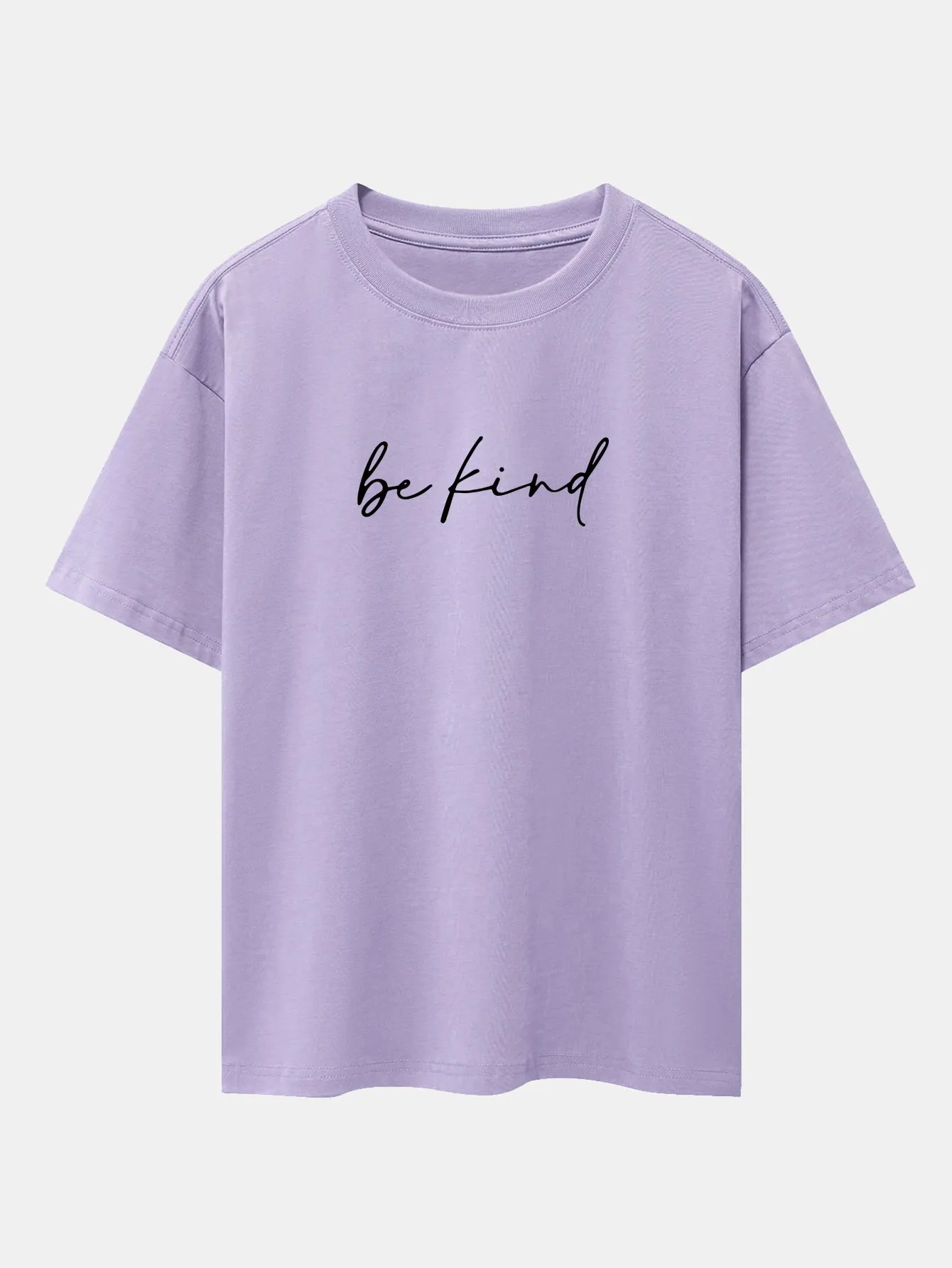 Be Kind Print Drop Shoulder Oversize T-Shirt sold by Hoooyi