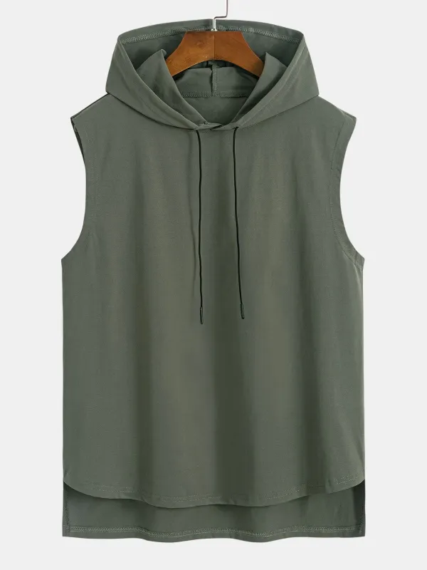 Sleeveless Hooded T-Shirt sold by Hoooyi