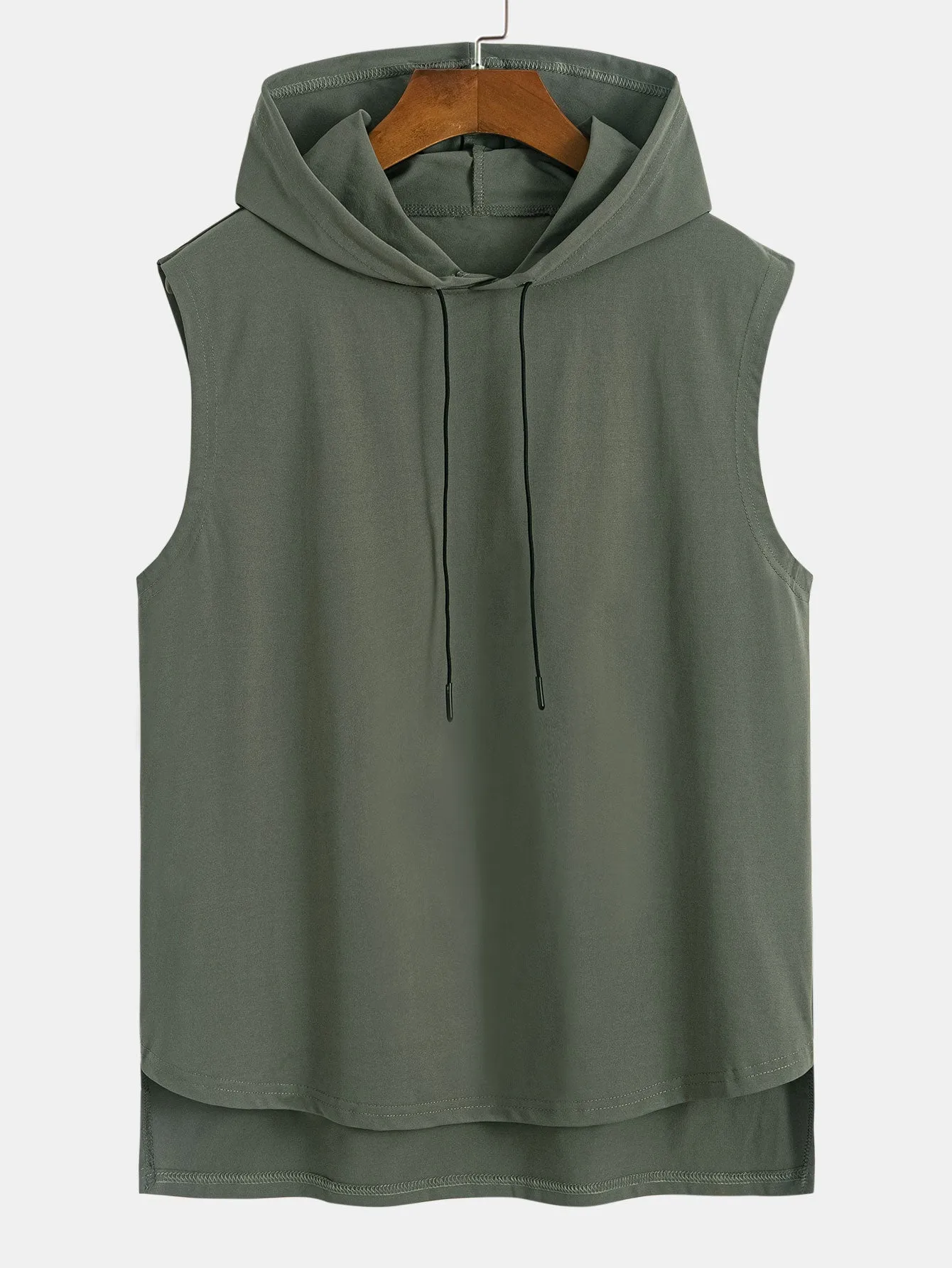 Sleeveless Hooded T-Shirt sold by Hoooyi