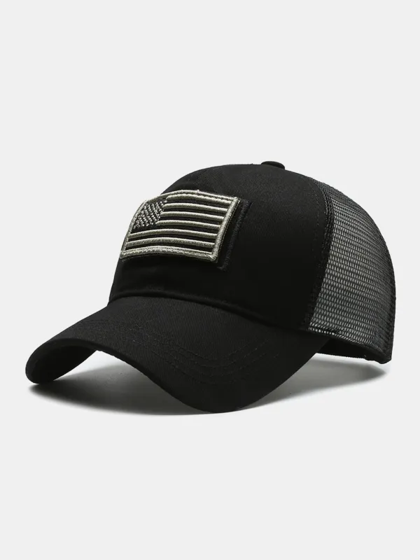 American Flag Patch Embroidered Baseball Cap made by Hoooyi