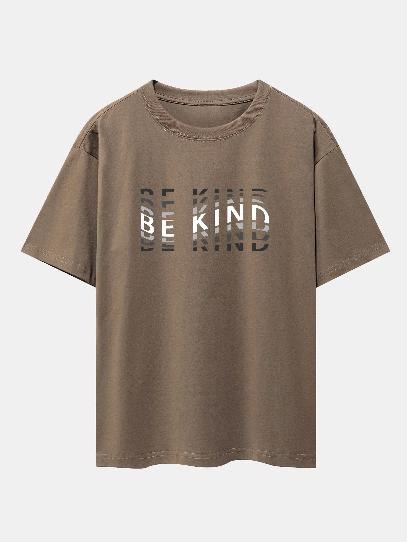 Be Kind Print Drop Shoulder Oversize T-Shirt sold by Hoooyi product image thumbnail 3