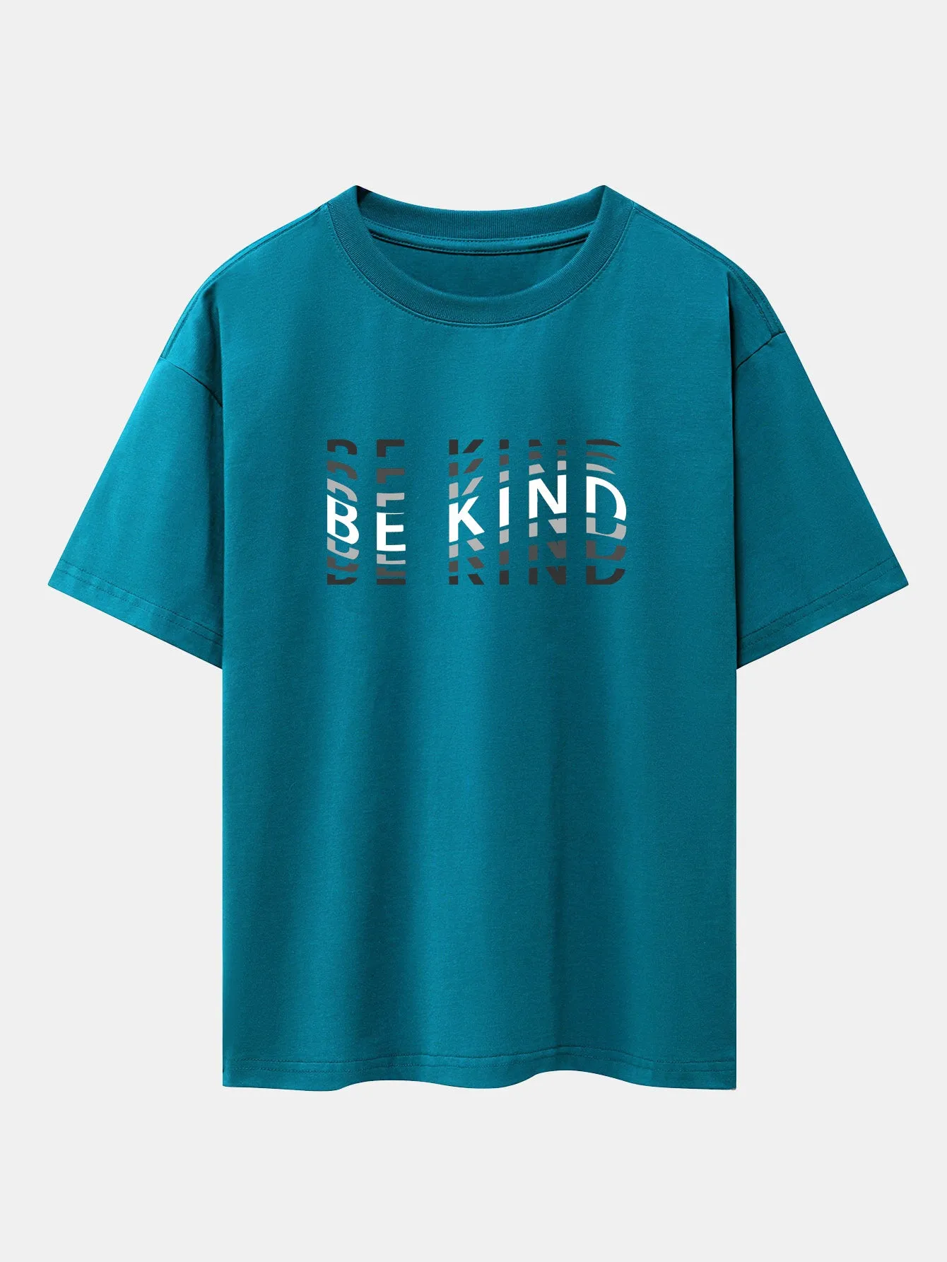 Be Kind Print Drop Shoulder Oversize T-Shirt sold by Hoooyi product image thumbnail 2