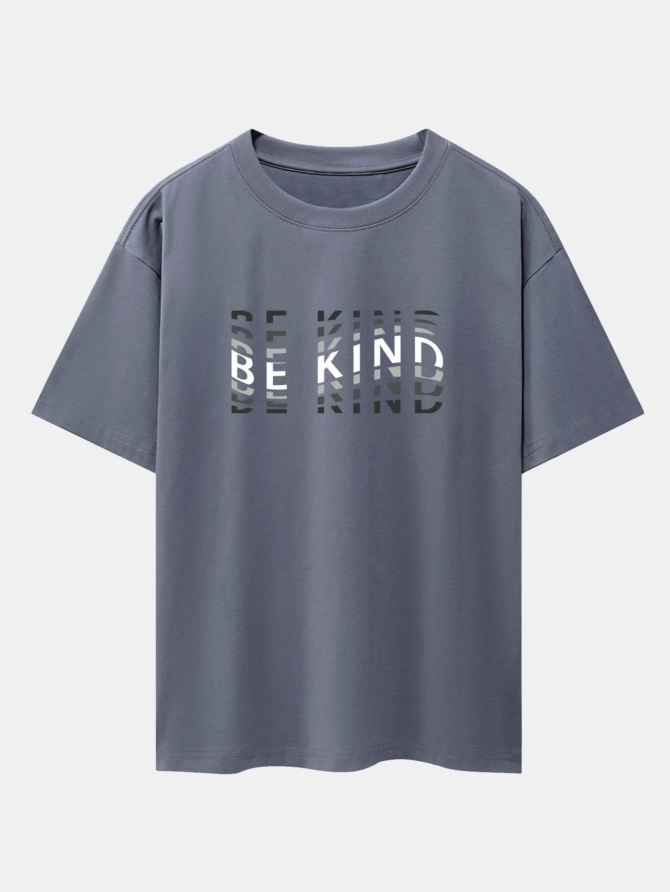 Be Kind Print Drop Shoulder Oversize T-Shirt sold by Hoooyi product image thumbnail 4
