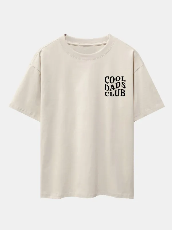 Cool Dads Club Print Drop Shoulder Oversize T-Shirt sold by Hoooyi
