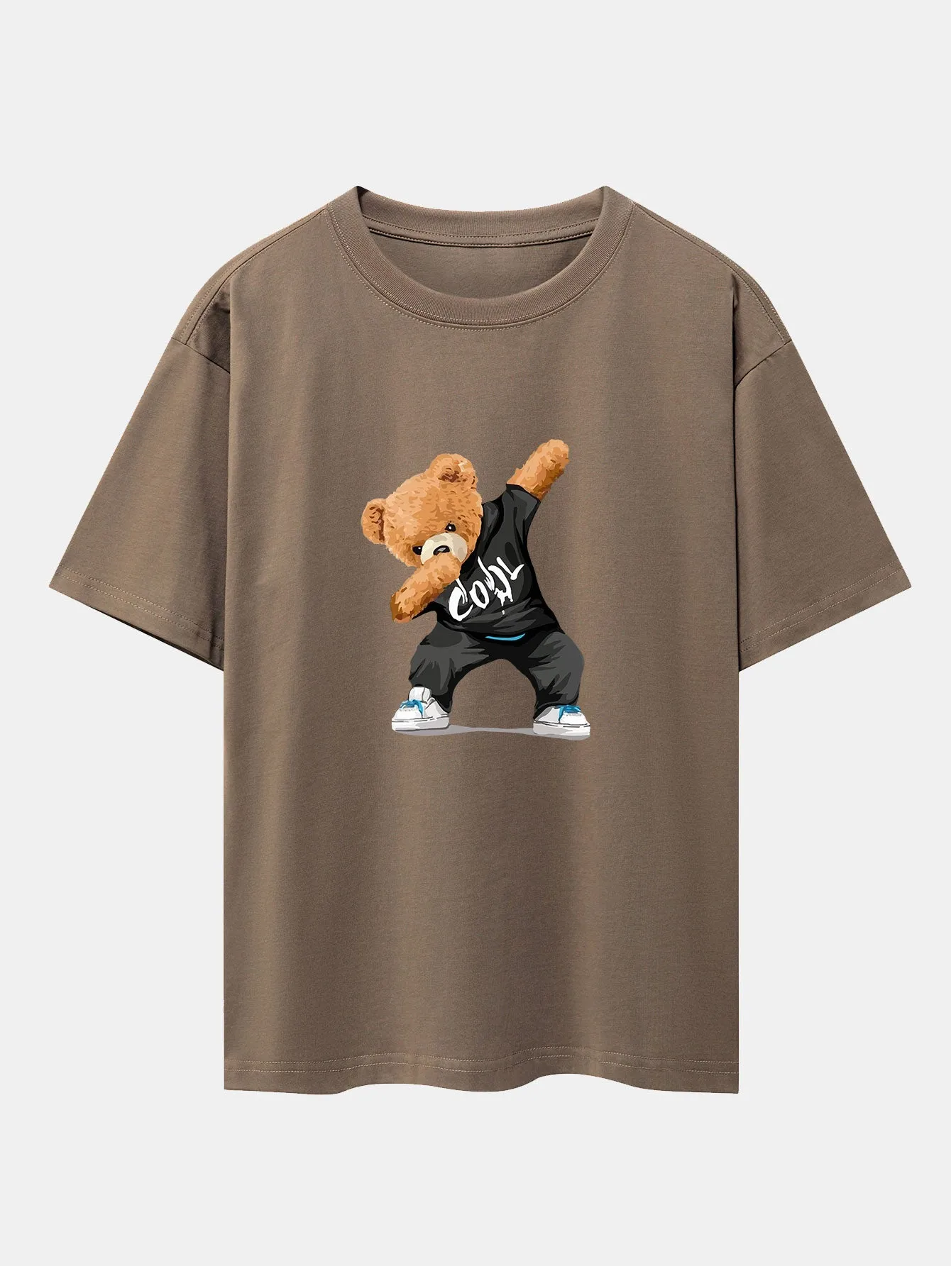 Cool Bear Print Drop Shoulder Oversize T-Shirt sold by Hoooyi product image thumbnail 4