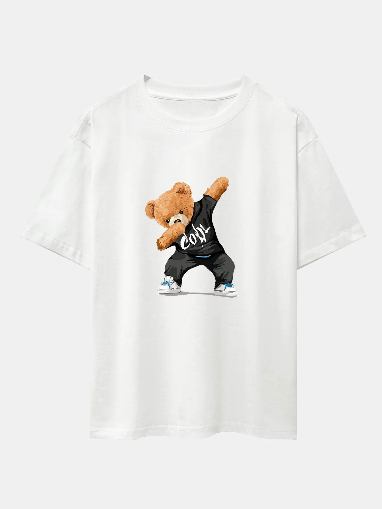 Cool Bear Print Drop Shoulder Oversize T-Shirt sold by Hoooyi product image thumbnail 3
