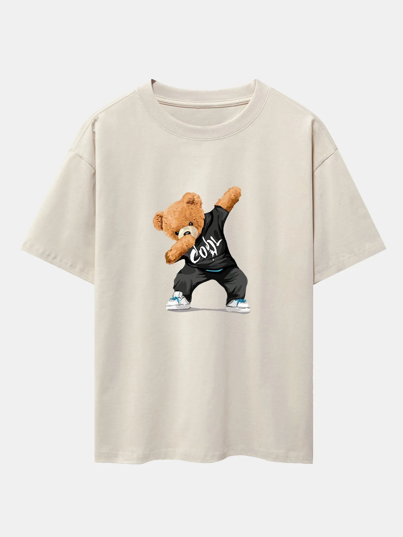 Cool Bear Print Drop Shoulder Oversize T-Shirt sold by Hoooyi product image thumbnail 2