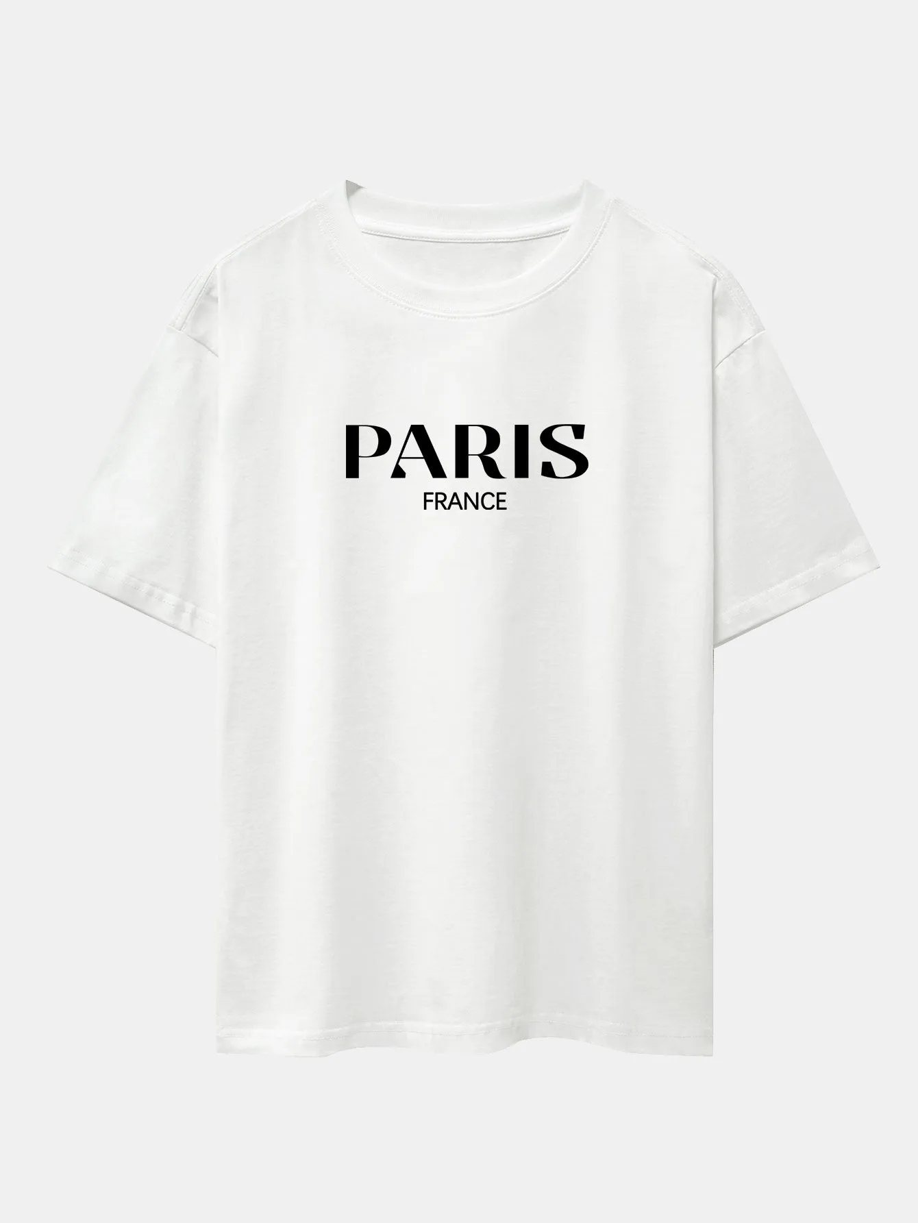 Paris Print Drop Shoulder Oversize T-Shirt sold by Hoooyi product image thumbnail 2