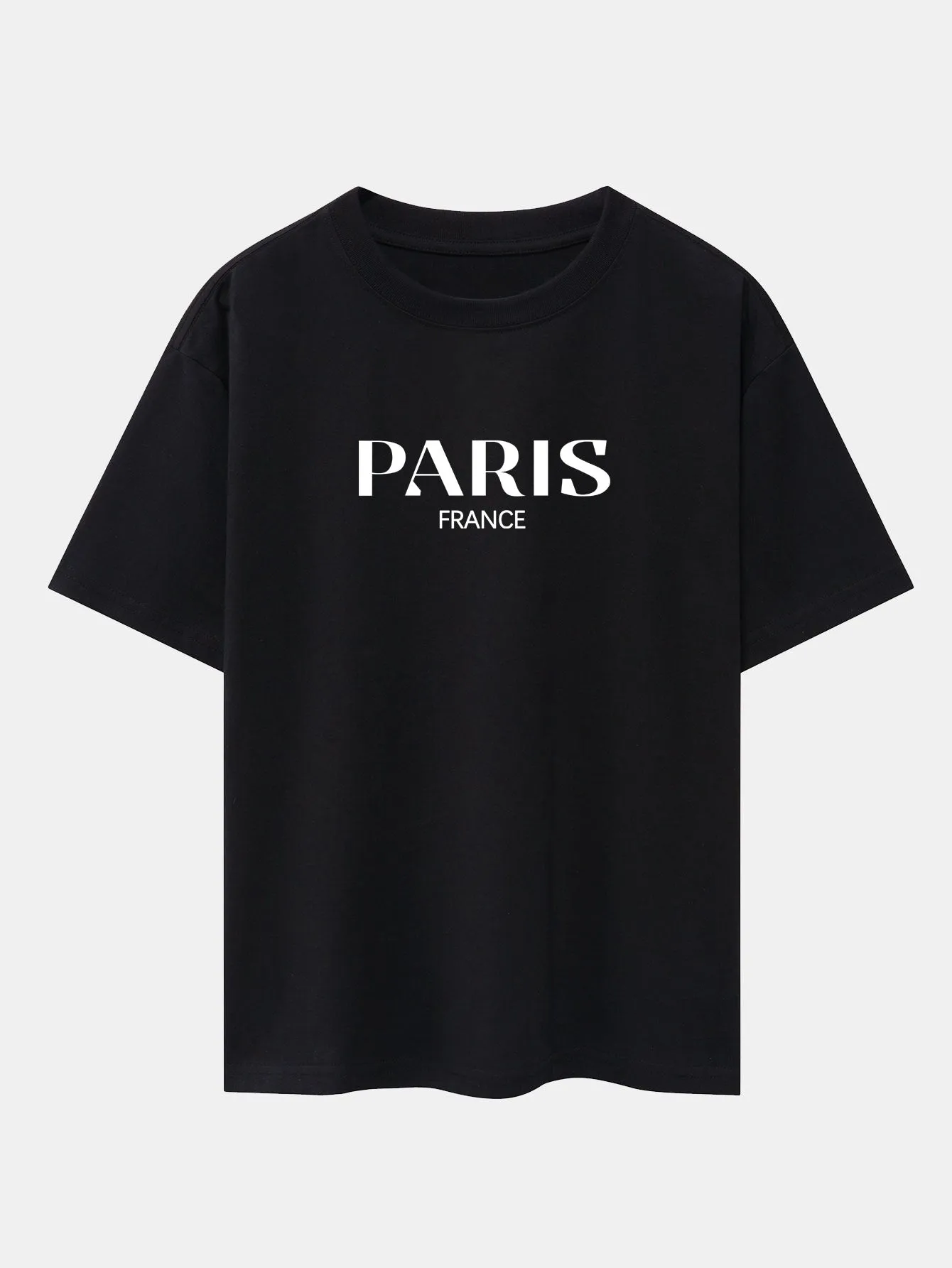 Paris Print Drop Shoulder Oversize T-Shirt sold by Hoooyi product image thumbnail 3