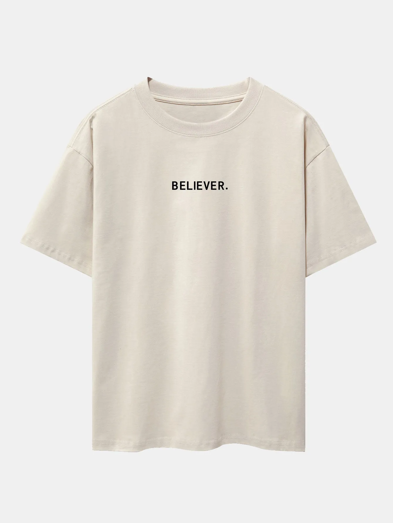 Believer Print Drop Shoulder Oversize T-Shirt sold by Hoooyi product image thumbnail 3