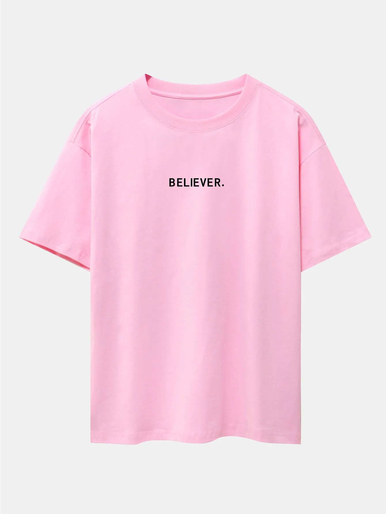 Believer Print Drop Shoulder Oversize T-Shirt sold by Hoooyi product image thumbnail 4