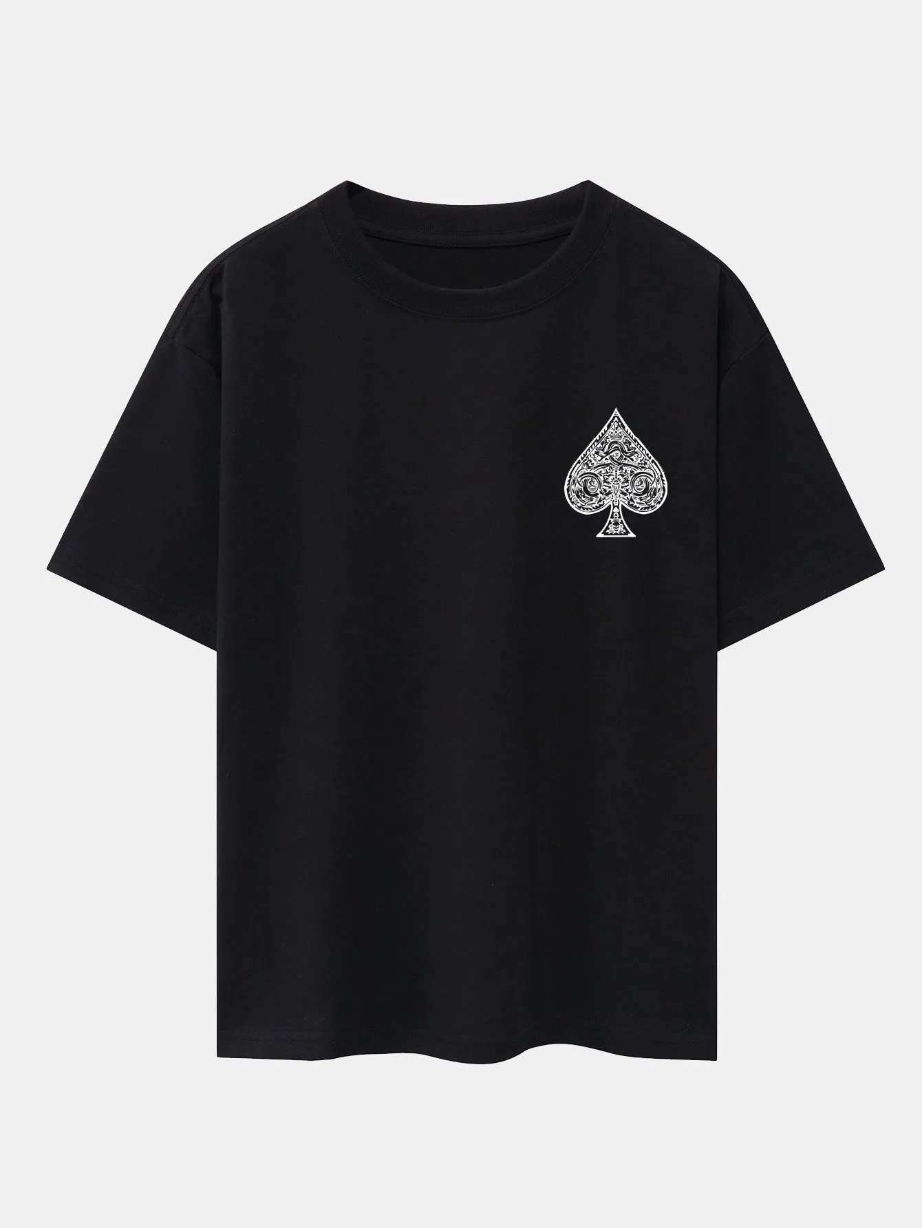 Ace Of Spades Print Drop Shoulder Oversize T-Shirt sold by Hoooyi product image thumbnail 2