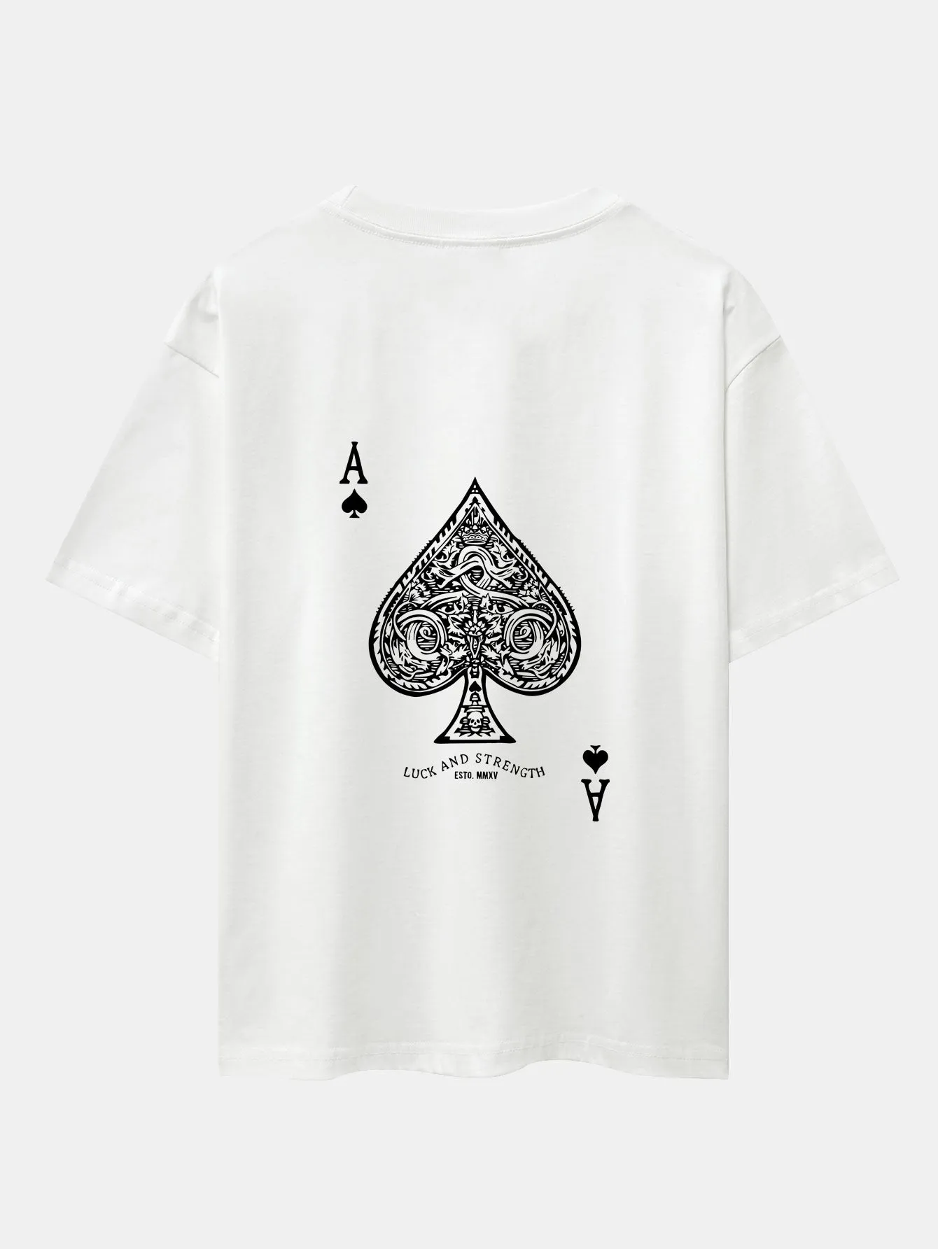 Ace Of Spades Print Drop Shoulder Oversize T-Shirt sold by Hoooyi product image thumbnail 3
