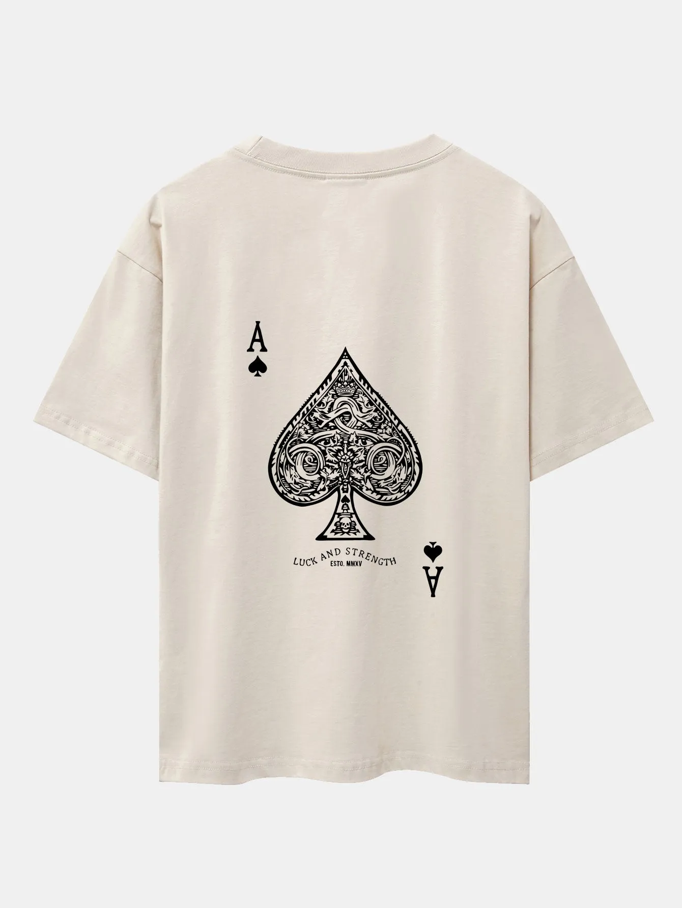 Ace Of Spades Print Drop Shoulder Oversize T-Shirt sold by Hoooyi product image thumbnail 5