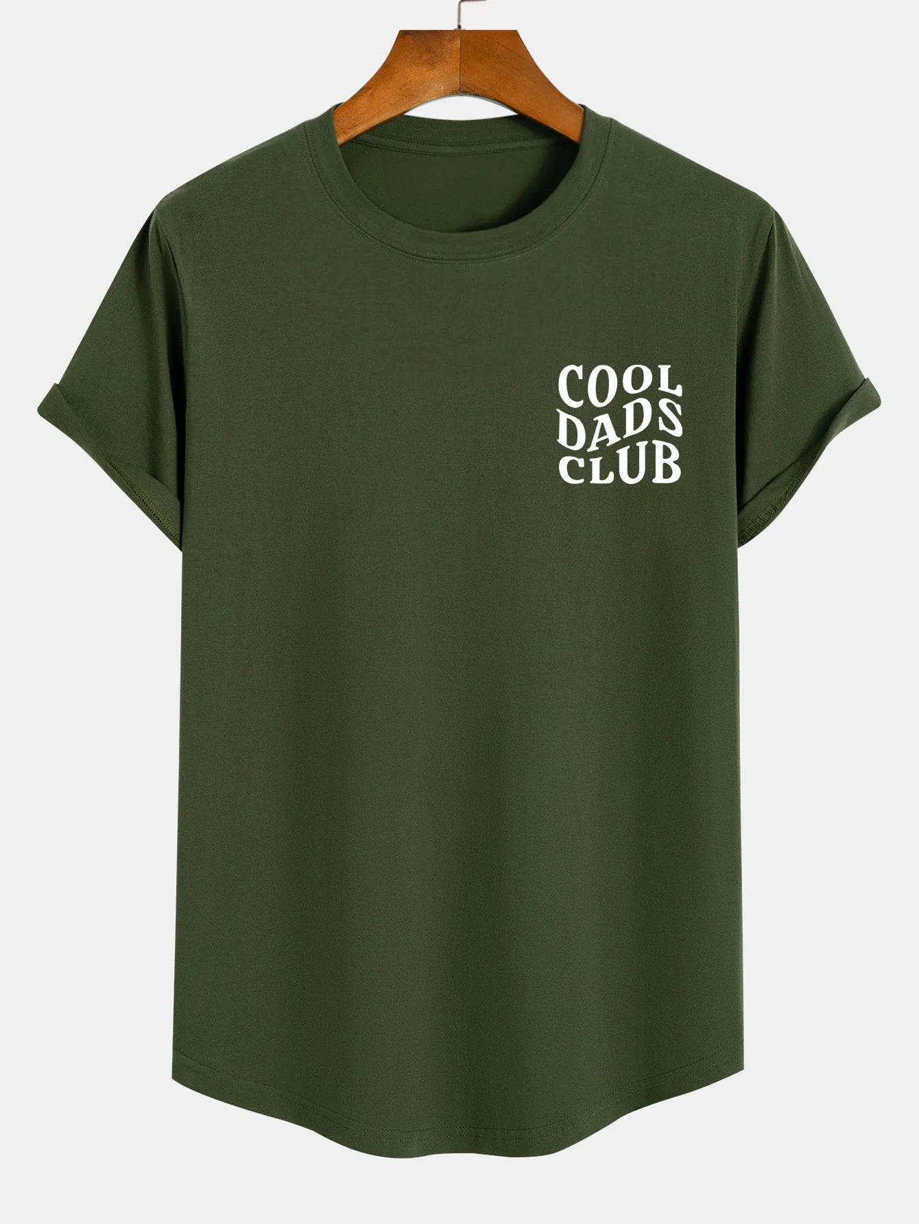 Cool Dads Club Print Cotton Arc Hem T-Shirt sold by Hoooyi product image thumbnail 5