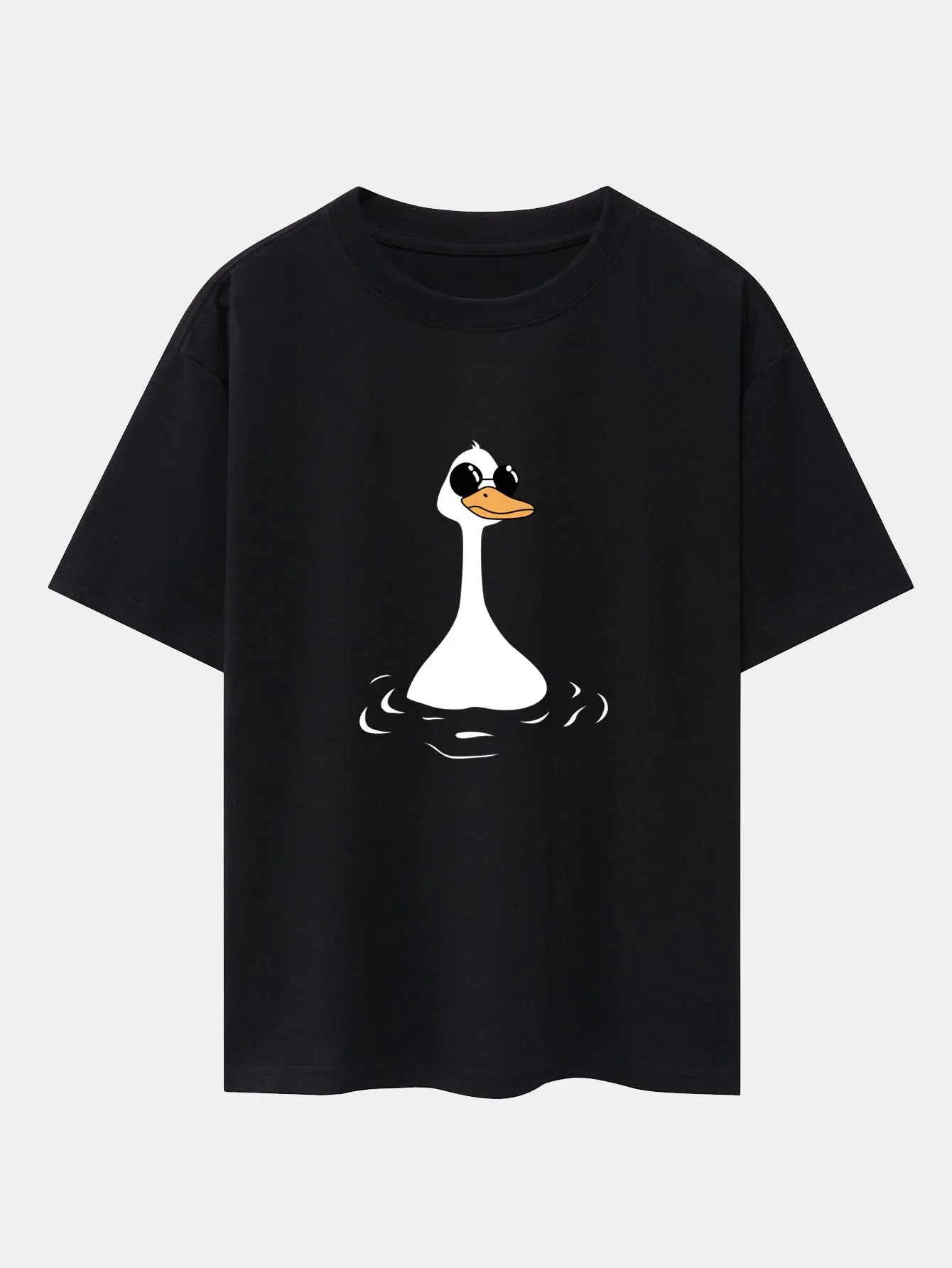 Sunglasses Goose Print Drop Shoulder Oversize T-Shirt sold by Hoooyi product image thumbnail 2
