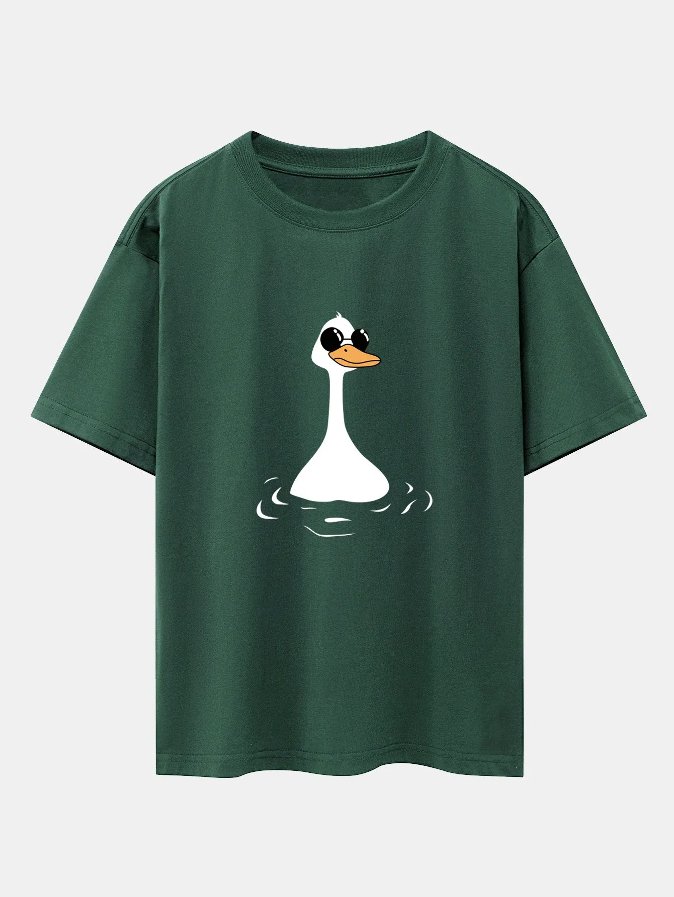 Sunglasses Goose Print Drop Shoulder Oversize T-Shirt sold by Hoooyi product image thumbnail 5