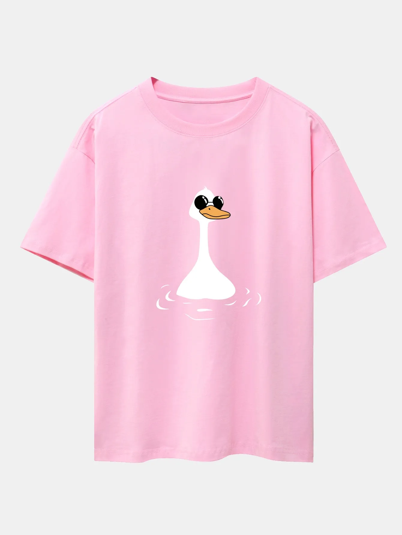 Sunglasses Goose Print Drop Shoulder Oversize T-Shirt sold by Hoooyi product image thumbnail 4
