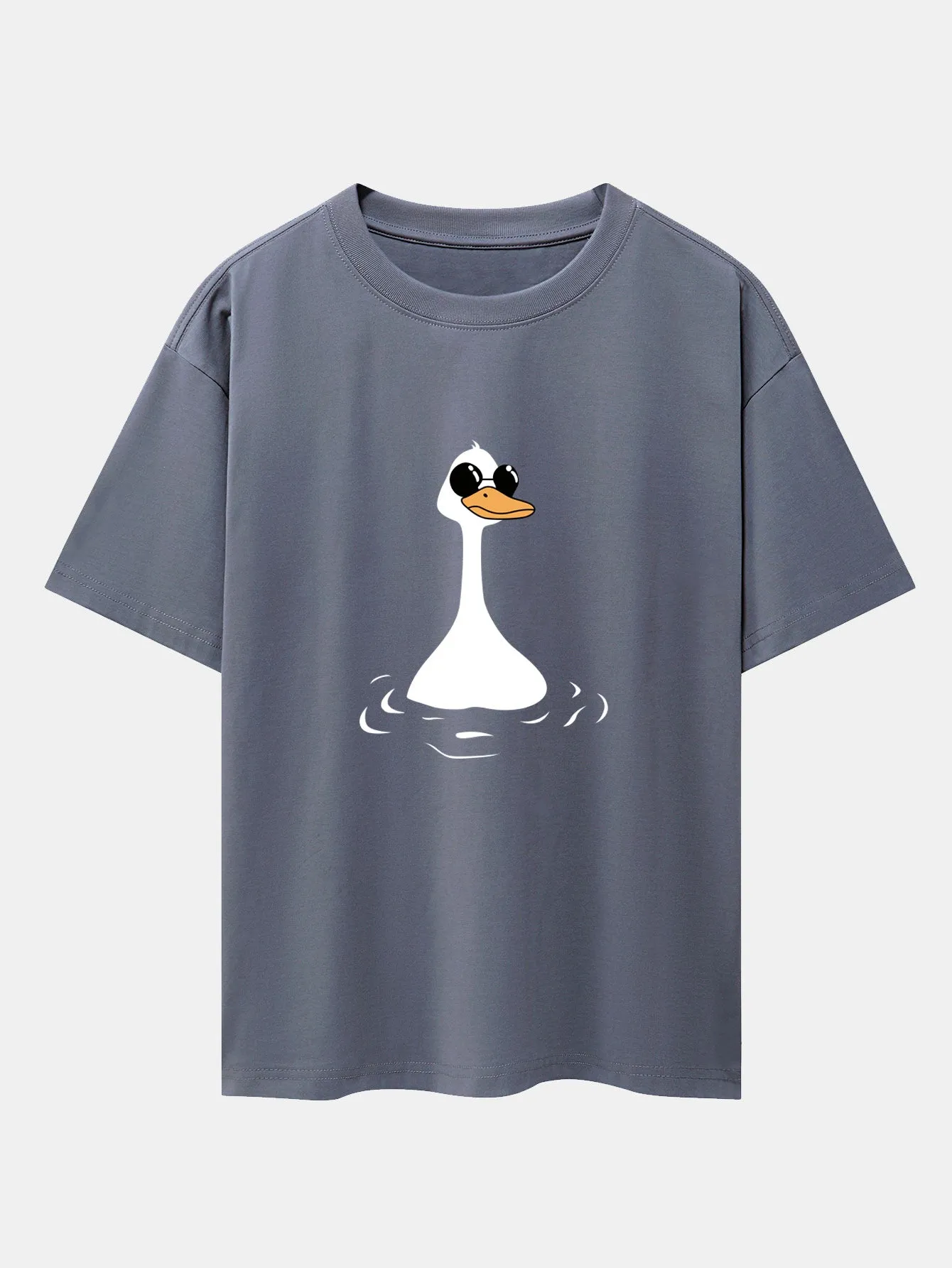 Sunglasses Goose Print Drop Shoulder Oversize T-Shirt sold by Hoooyi product image thumbnail 3