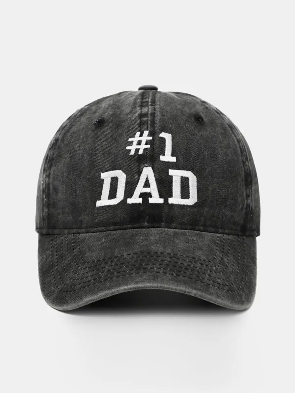 Dad Embroidered Washed Cotton Baseball Cap sold by Hoooyi