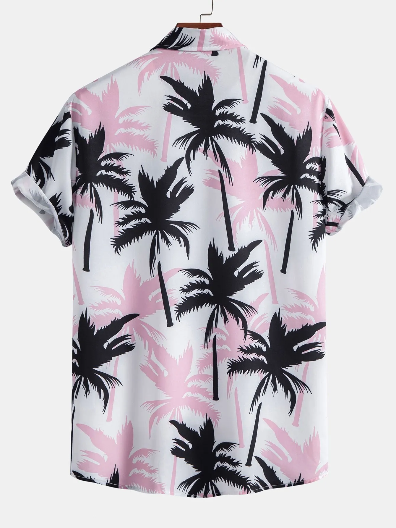 Palm Tree Print Button Up Shirt & Palm Tree Print Swim Shorts sold by Hoooyi product image thumbnail 3