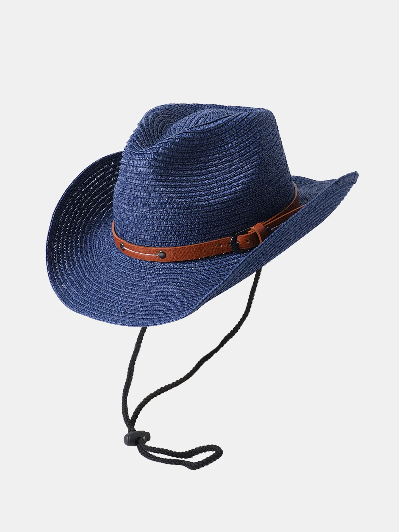Western Cowboy Style Sun Visor Breathable Straw Hat sold by Hoooyi product image thumbnail 3