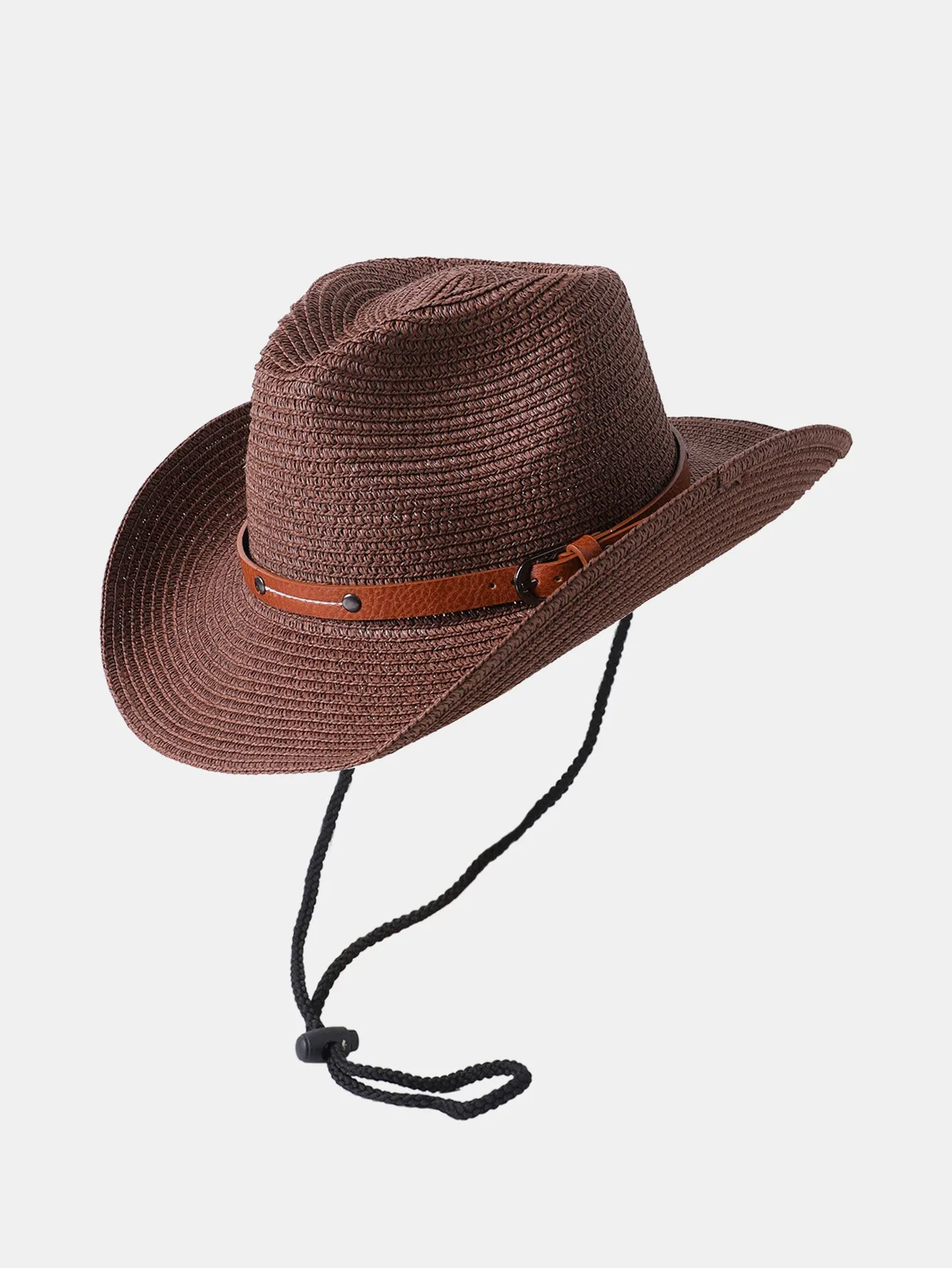 Western Cowboy Style Sun Visor Breathable Straw Hat sold by Hoooyi product image thumbnail 5