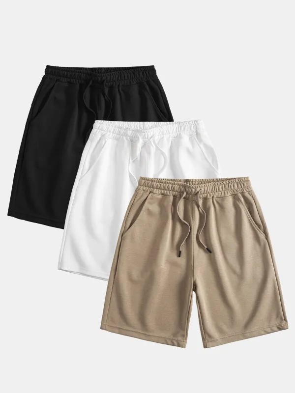3 Pieces Mid Length Drawstring Shorts sold by Hoooyi