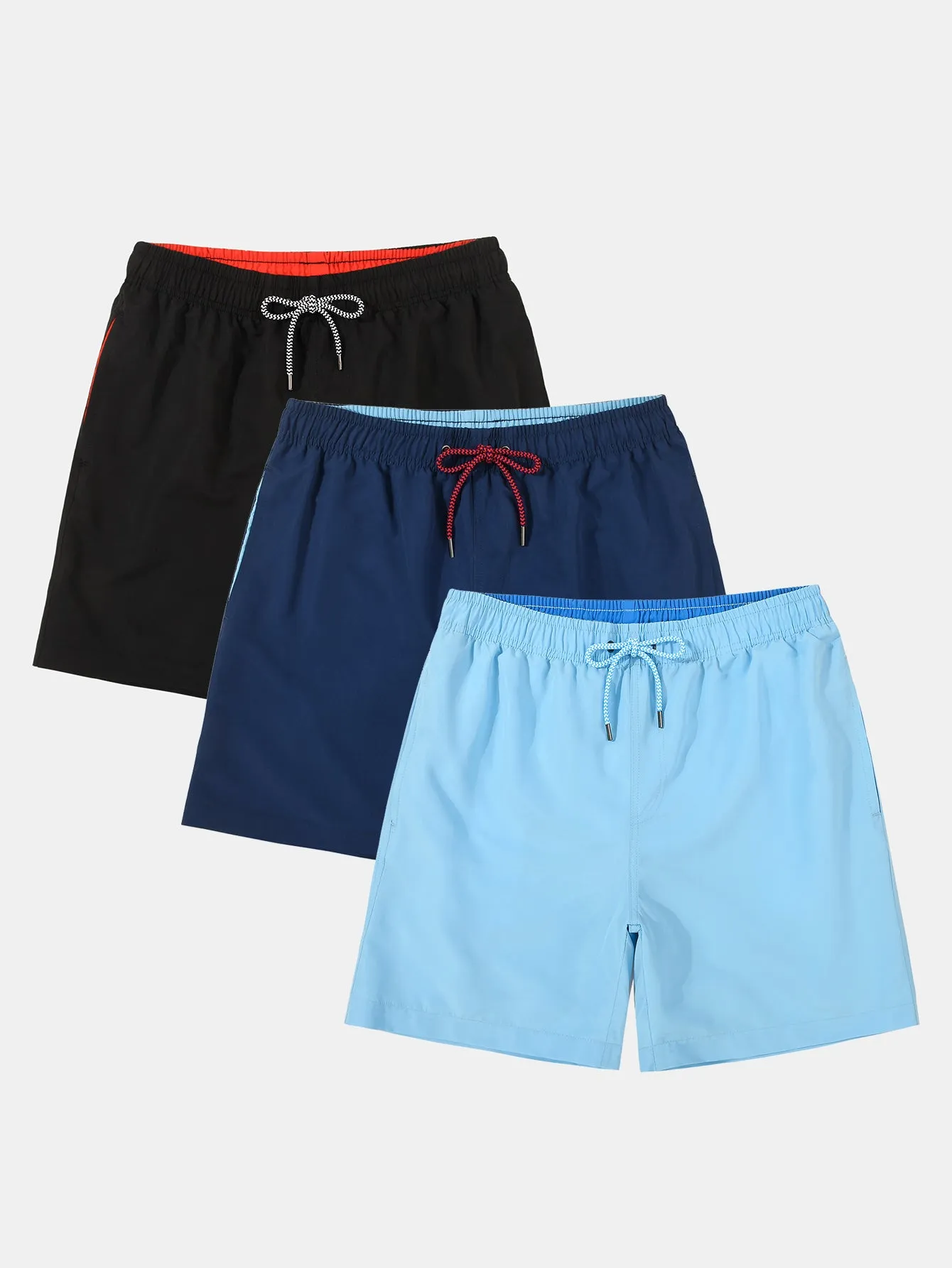 3 Pieces Contrast Waistband Swim Shorts sold by Hoooyi product image thumbnail 5