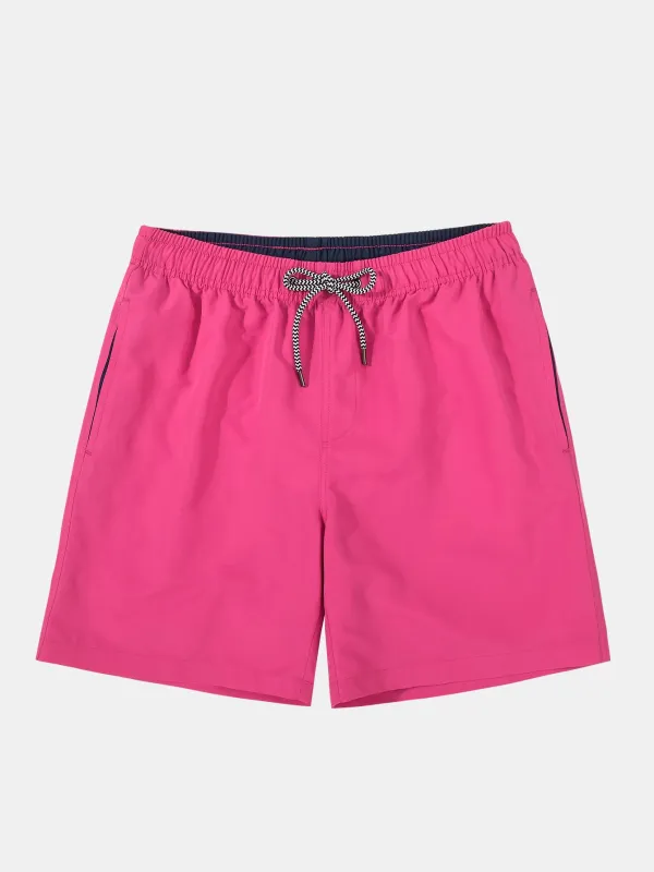 Contrast Waistband Swim Shorts sold by Hoooyi