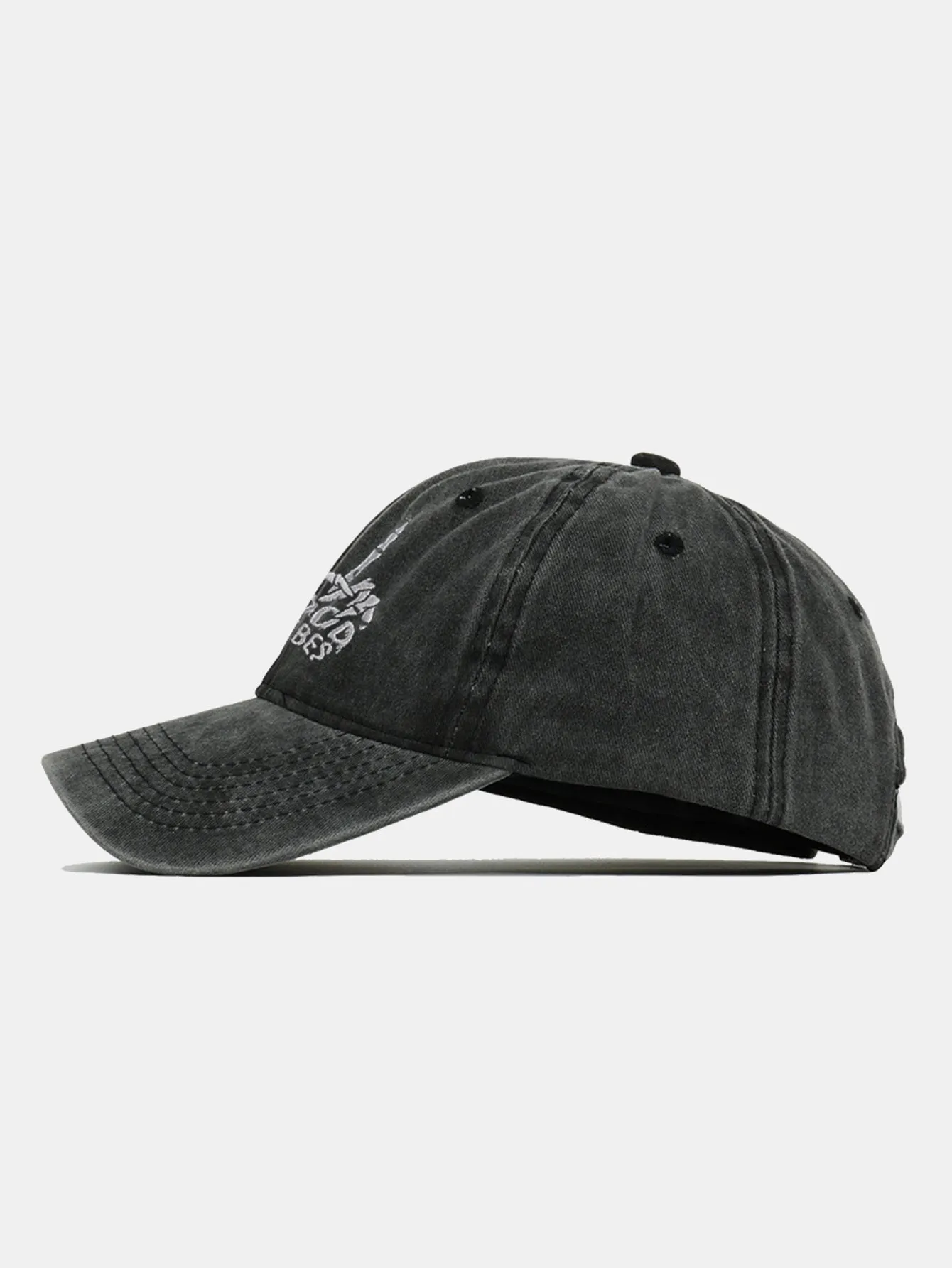 Skull Embroidery Pattern Vintage Distressed Washable Baseball Cap sold by Hoooyi product image thumbnail 5