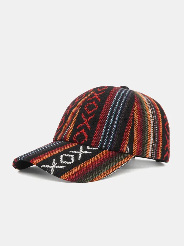 Bohemian Geometry Jacquard Pattern Baseball Cap sold by Hoooyi