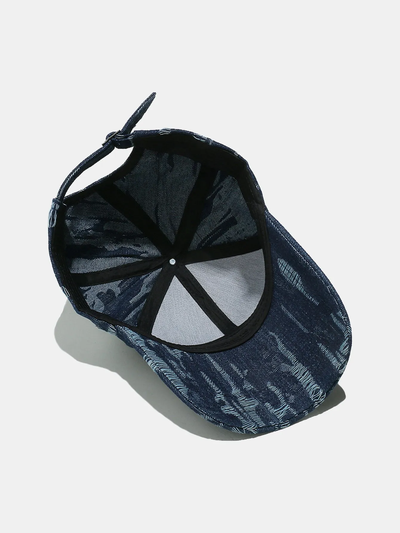 Vintage Distressed Denim Baseball Cap sold by Hoooyi product image thumbnail 5