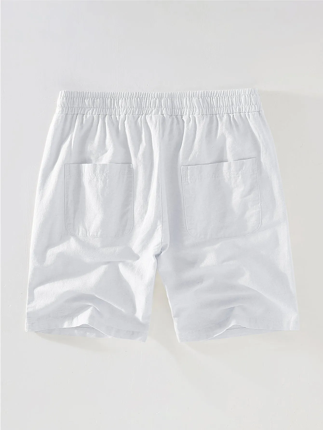 Striped Mesh Cuban Shirt & Linen Drawstring Shorts sold by Hoooyi product image thumbnail 5