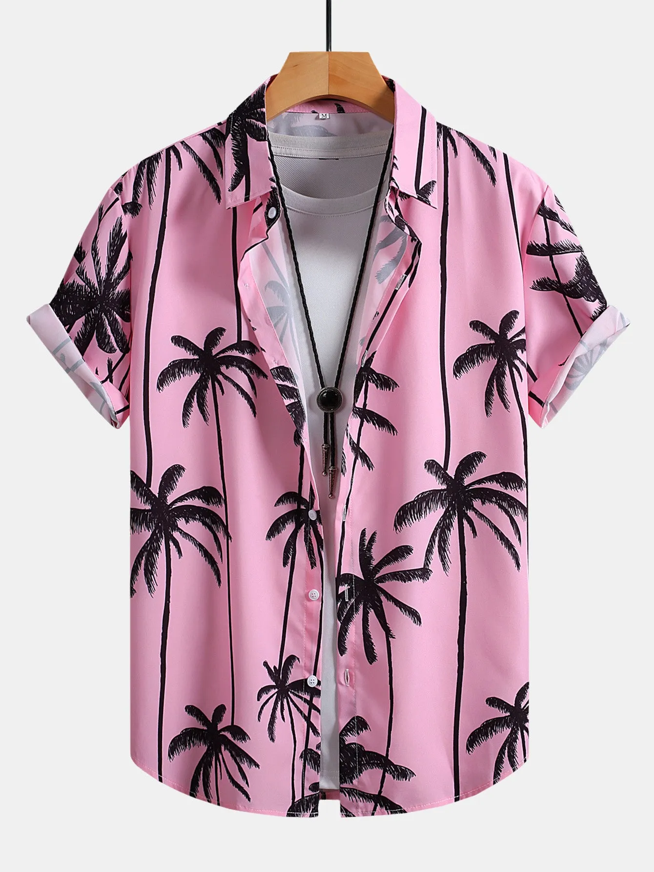 Palm Tree Print Button Up Shirt & Swim Shorts sold by Hoooyi product image thumbnail 2