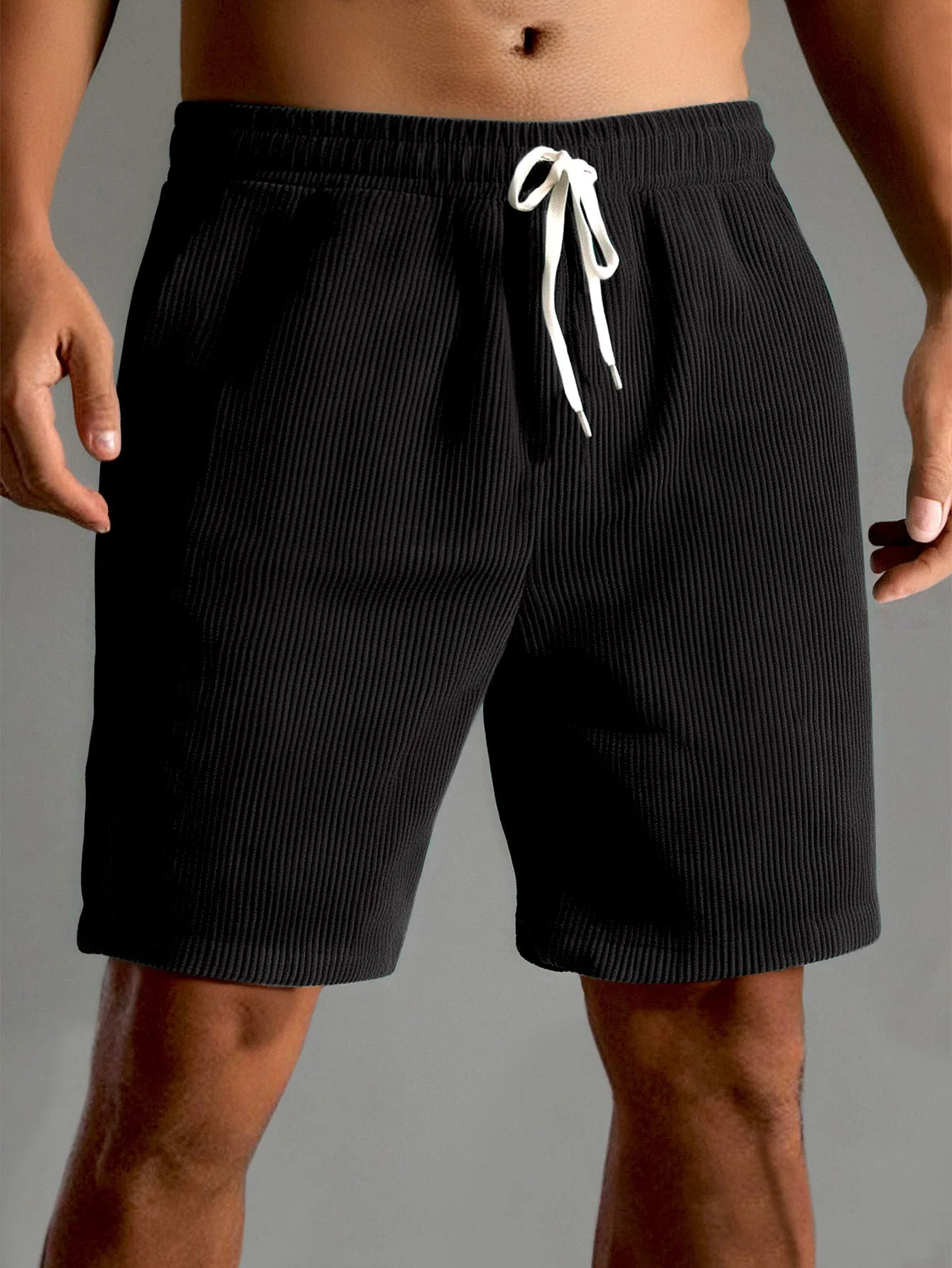 9" Drawstring Corduroy Shorts sold by Hoooyi product image thumbnail 3