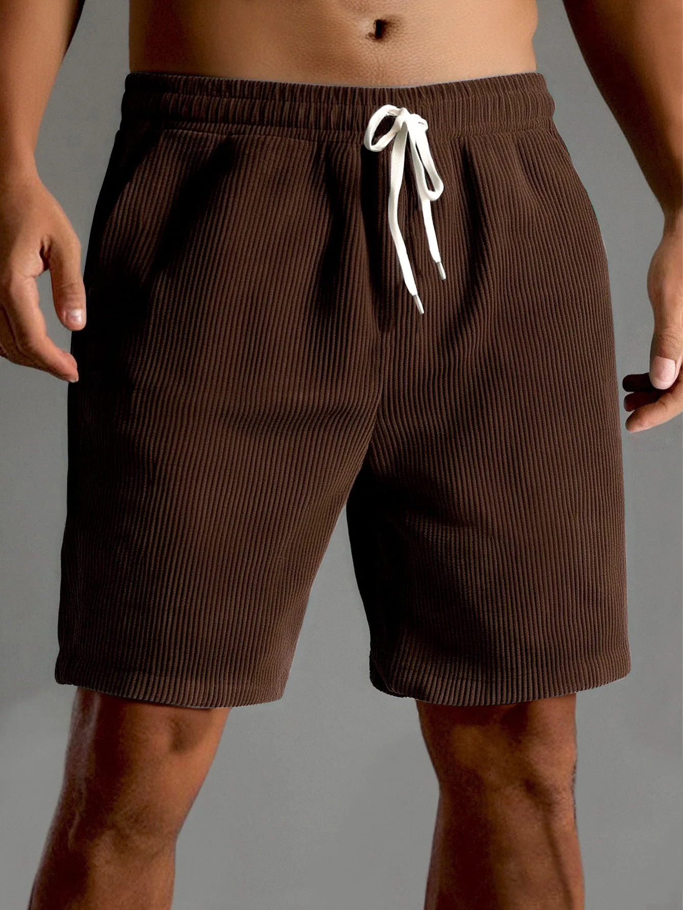 9" Drawstring Corduroy Shorts sold by Hoooyi product image thumbnail 2