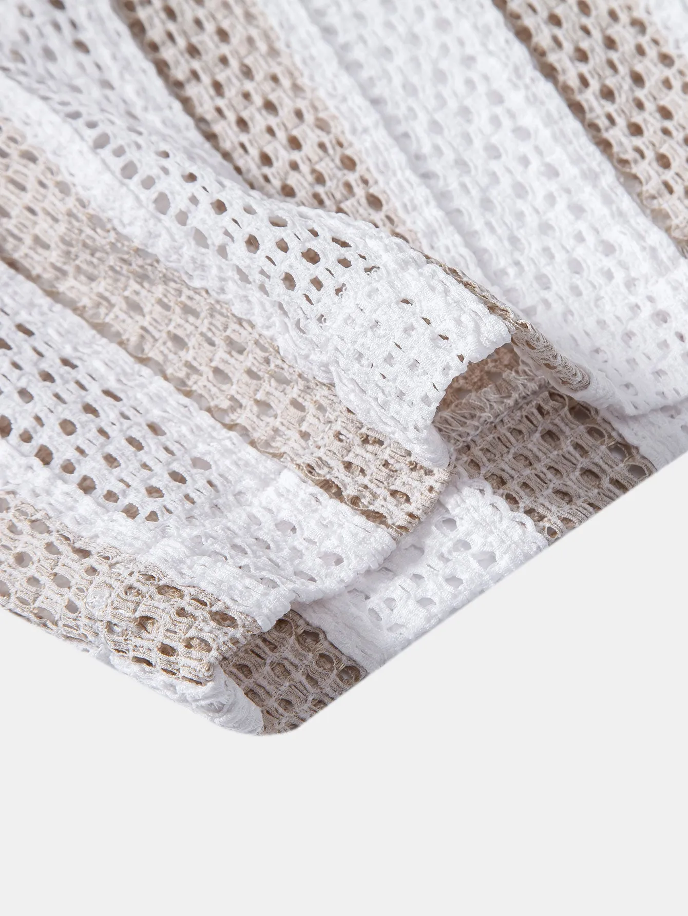 Striped Mesh Cuban Shirt sold by Hoooyi product image thumbnail 5