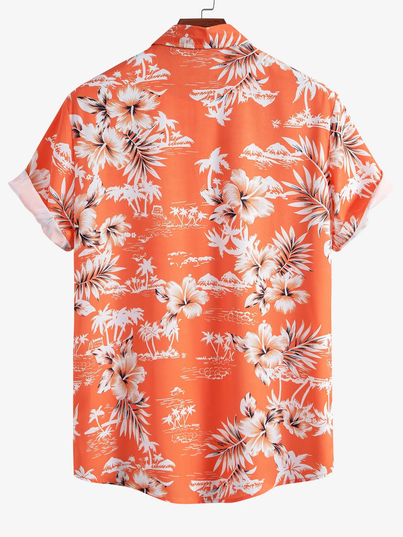 Palm Tree Tropical Flora Print Button Up Shirt & Swim Shorts sold by Hoooyi product image thumbnail 4