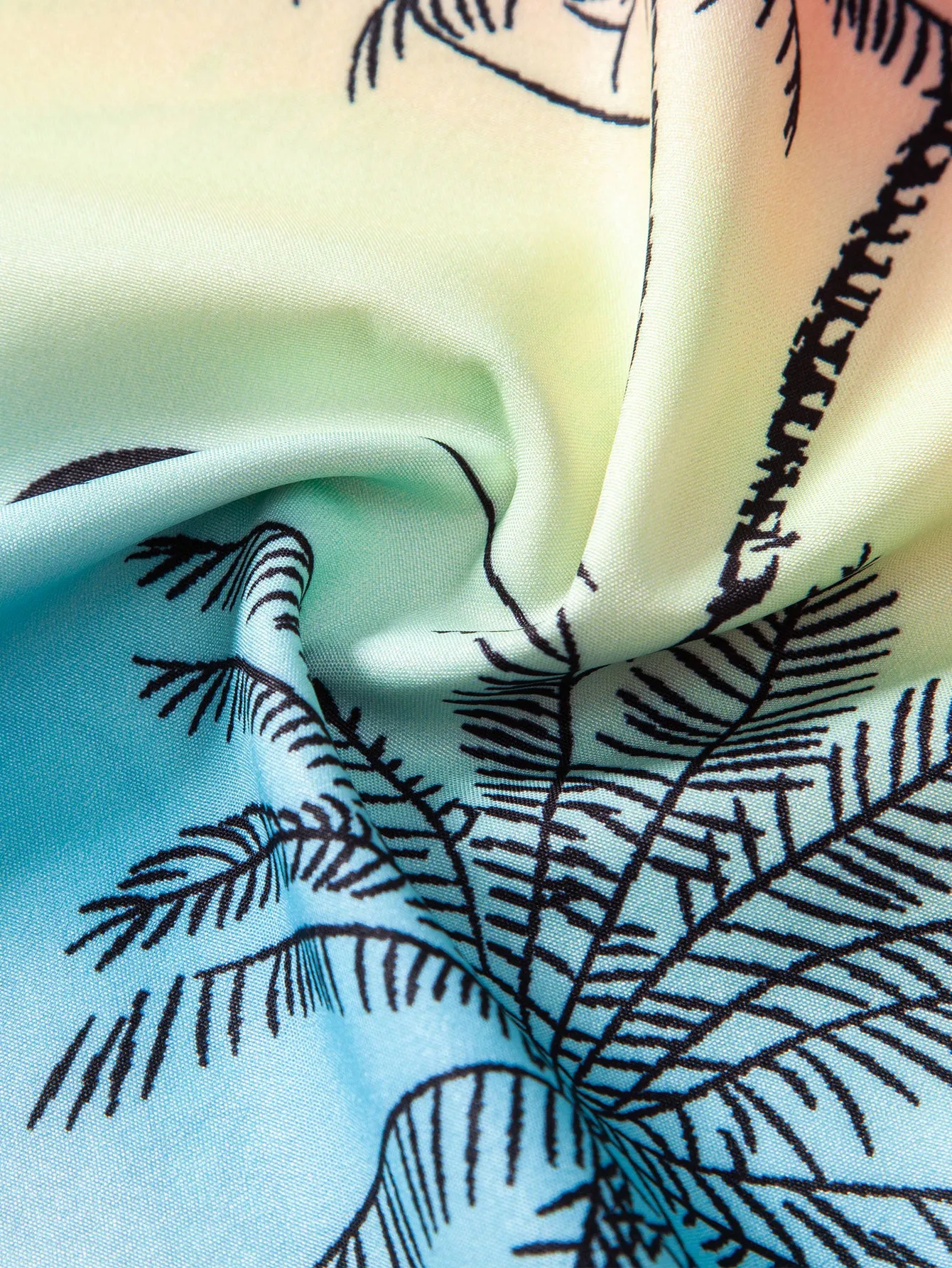 Palm Tree Seagull Print Button Up Shirt sold by Hoooyi product image thumbnail 5