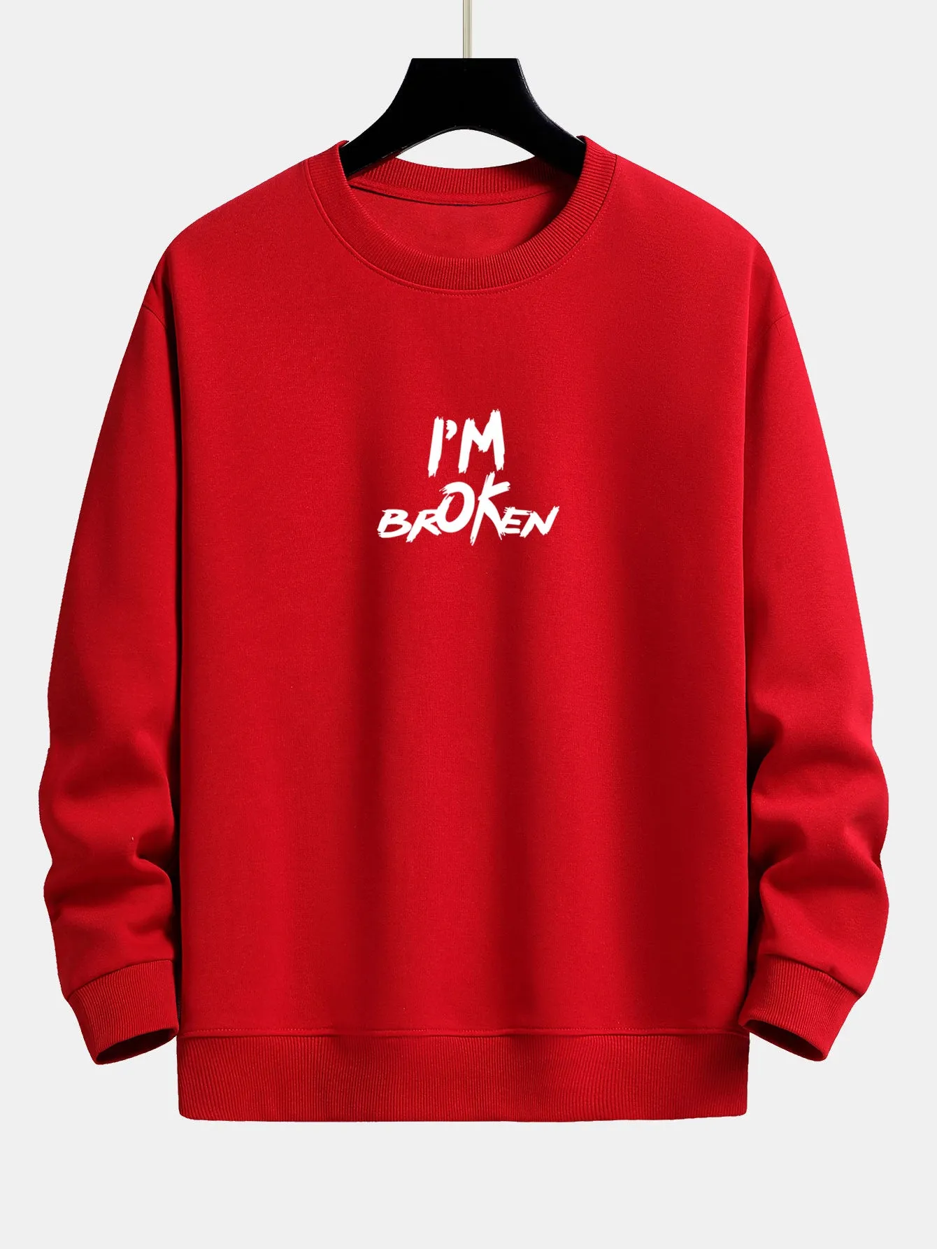 I'm Broken Front And Back Print Relax Fit Sweatshirt sold by Hoooyi product image thumbnail 5