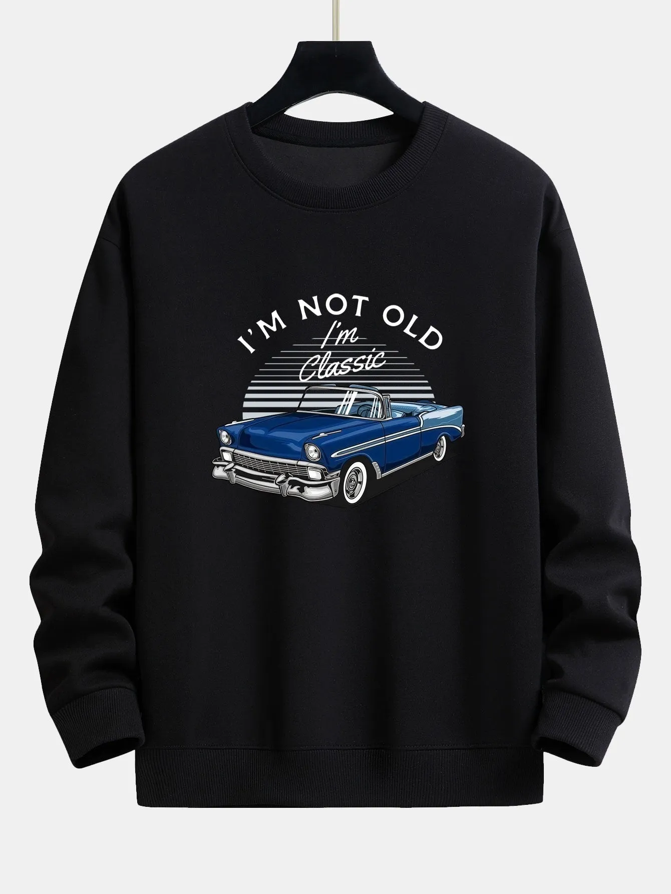 Car Slogan Print Relax Fit Sweatshirt sold by Hoooyi