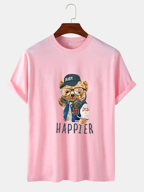 Baseball Jacket Bear Slogan Print T-Shirt sold by Hoooyi