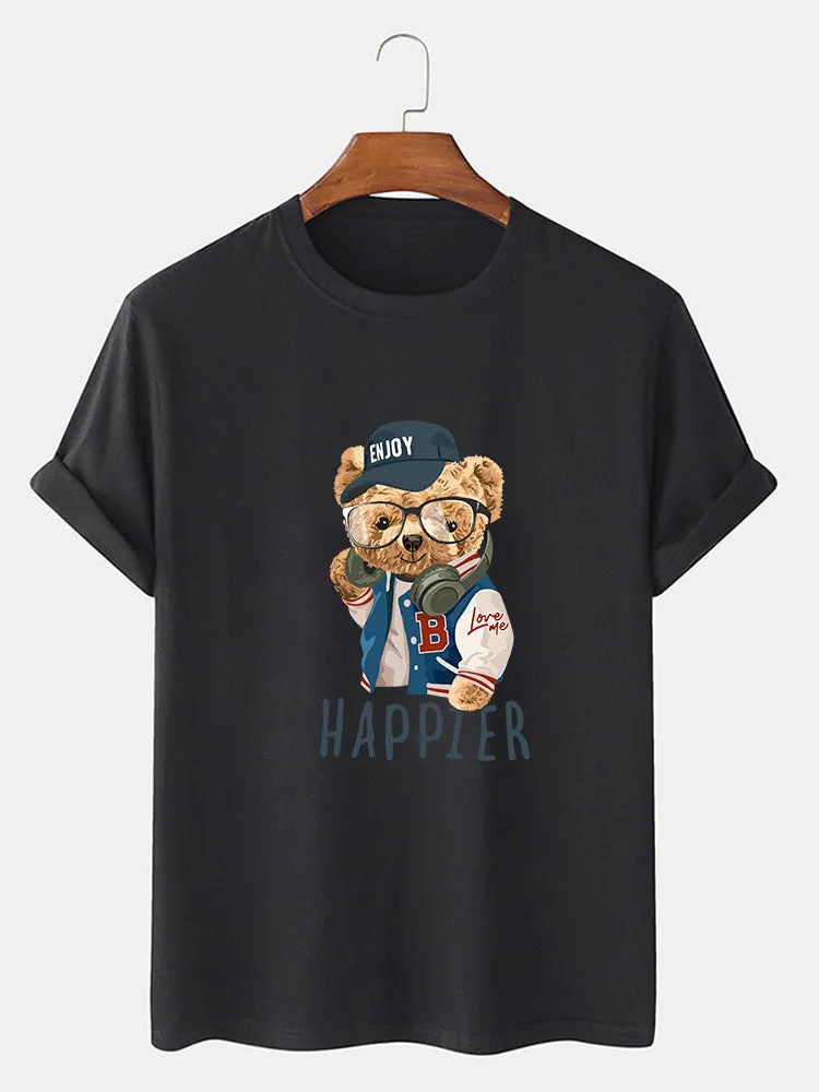 Baseball Jacket Bear Slogan Print T-Shirt sold by Hoooyi product image thumbnail 3